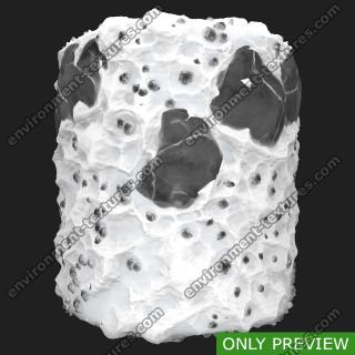 PBR Substance Material of Ground Snowy Stones